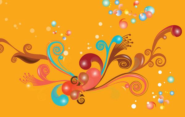 Colorful Swirls Vector Illustration
