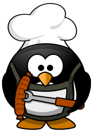 Grilling penguin