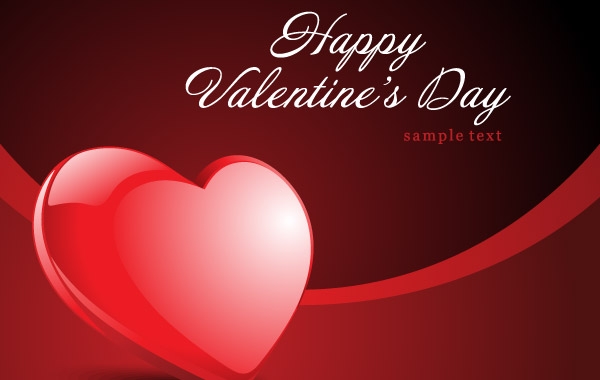 Happy ValentineÂ’s Day Heart Vector Card