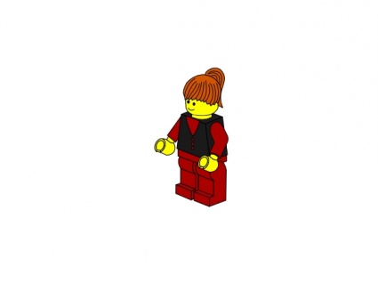 Lego Town Businesswoman clip art