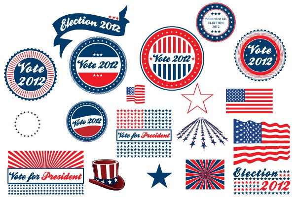 Presidential Election Vector Stickers