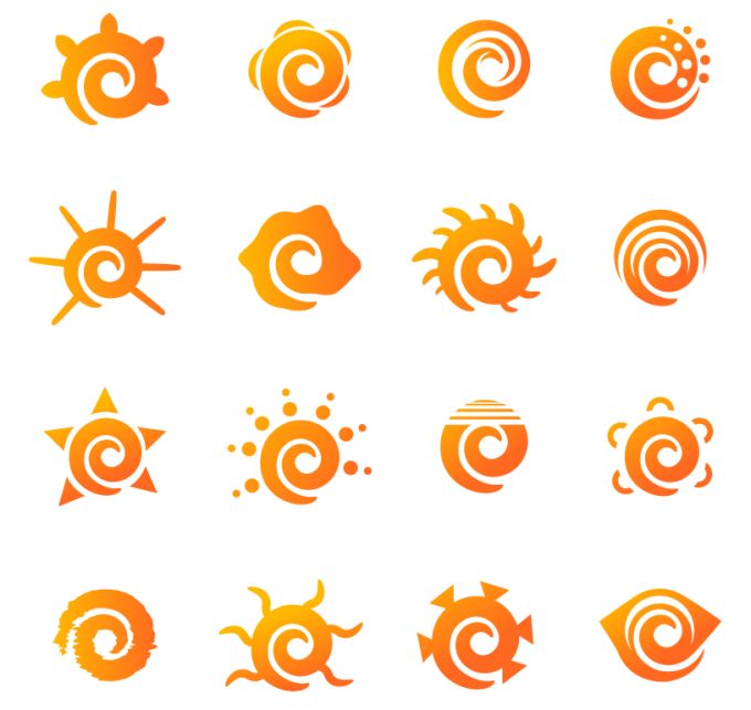 Sun Logotype Elements